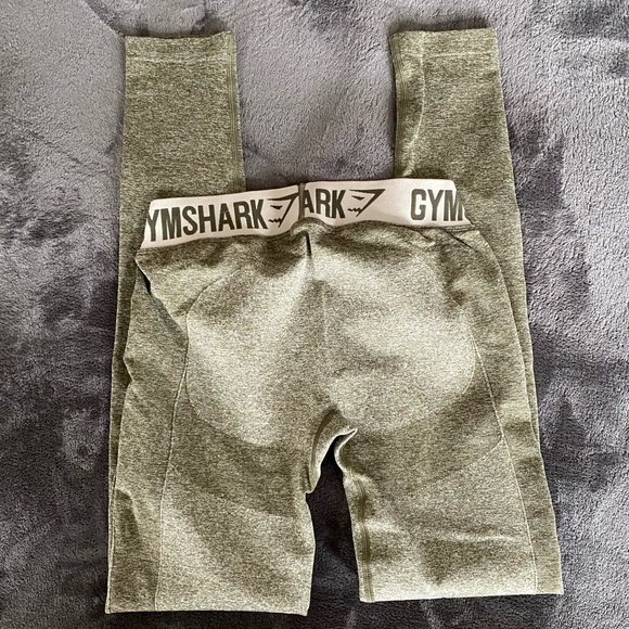 GYMSHARK |  Flex Mid-Rise Leggings - Khaki - Picture 3 of 6